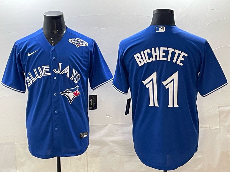 Men 2025 Nike Toronto Blue Jays #11 Bichette Blue Game MLB Jersey 012